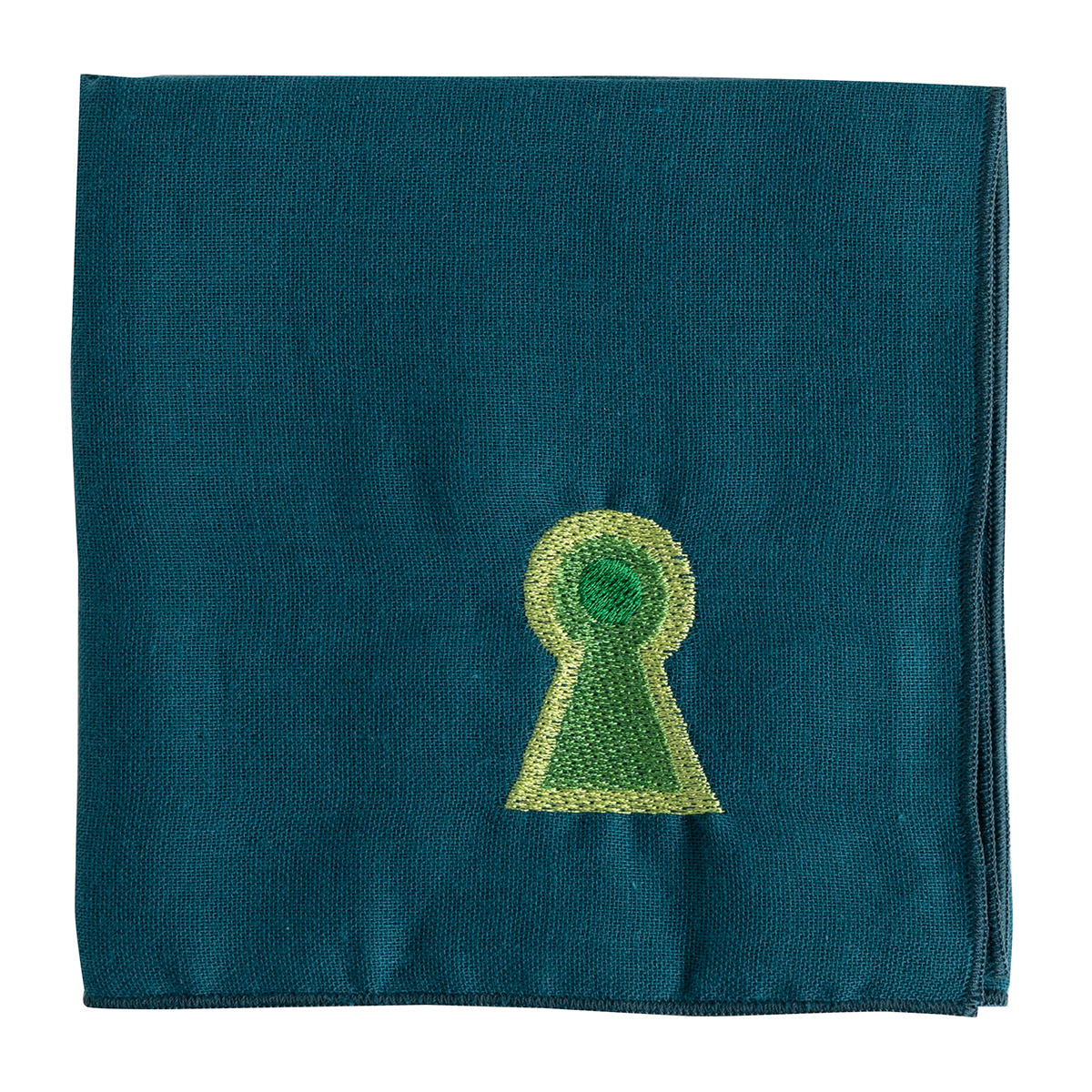 KY28-1148／ガーゼハンカチ／前方後円墳／【6枚までゆうパケット可】