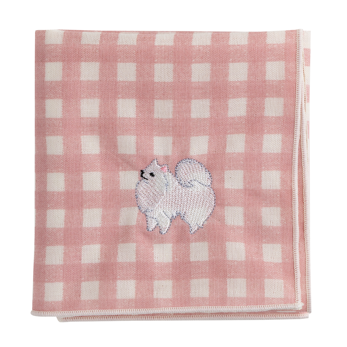 KY28-1162／ガーゼハンカチ／日本スピッツ／【6枚までゆうパケット可】