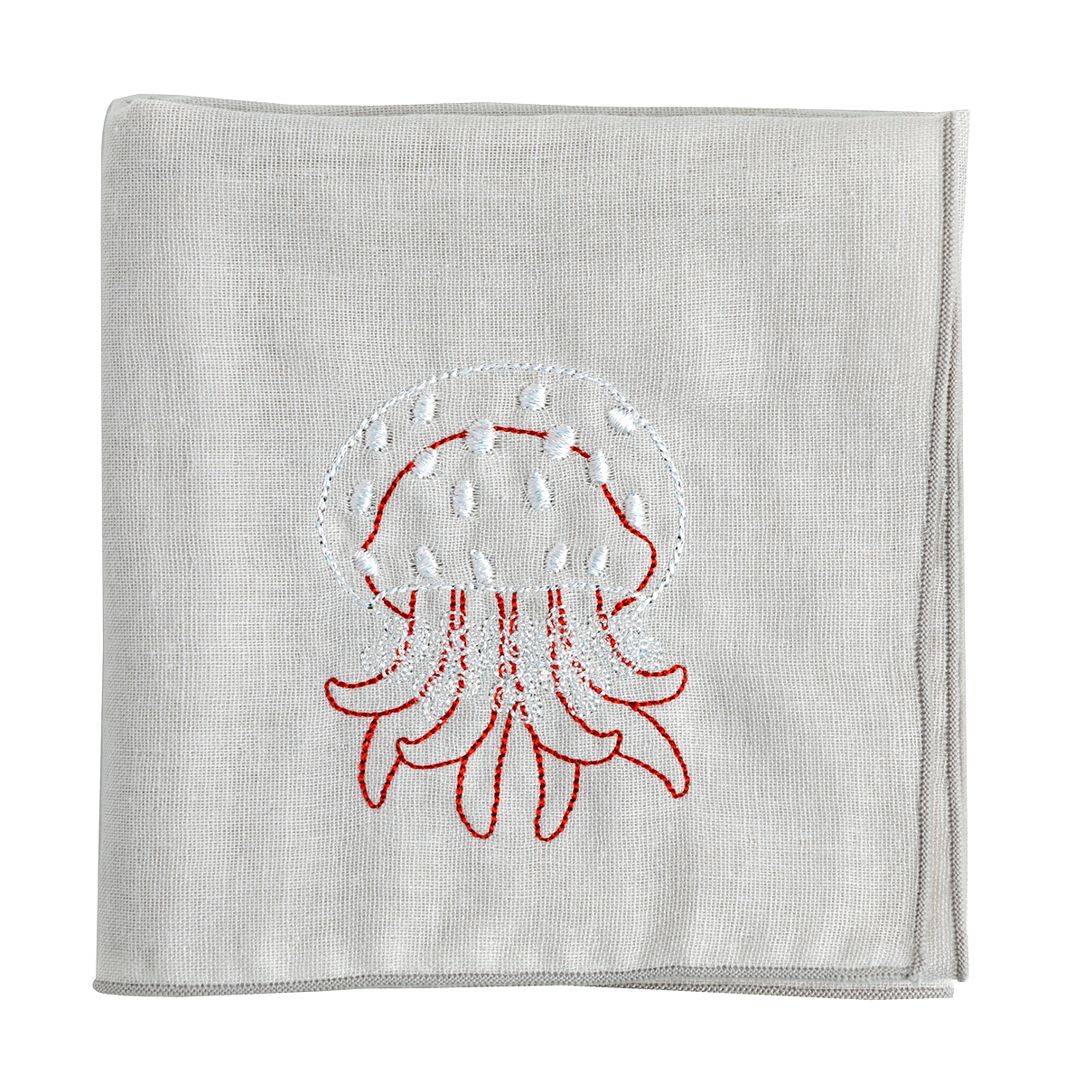 KY28-1213／ガーゼハンカチ／たこくらげ／【6枚までゆうパケット可】