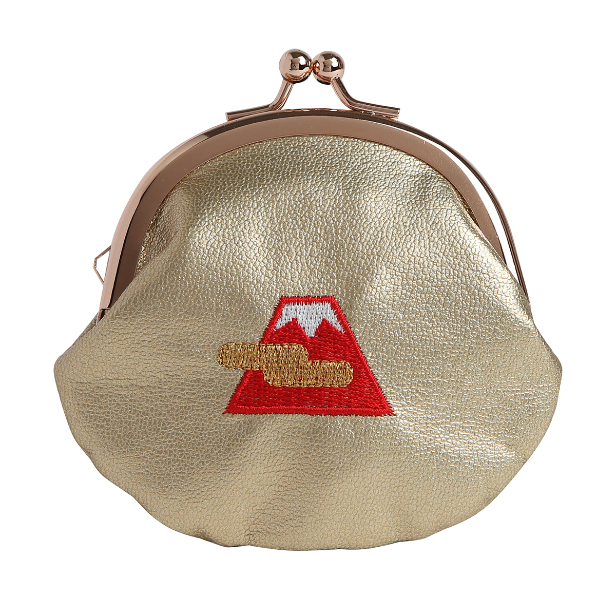 KY70-47G／ミニがま口／赤富士（金）／【3個までゆうパケット可】