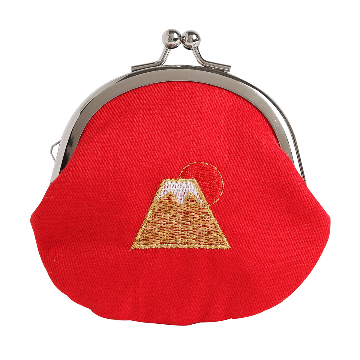 KY70-47R／ミニがま口／金富士（赤）／【3個までゆうパケット可】