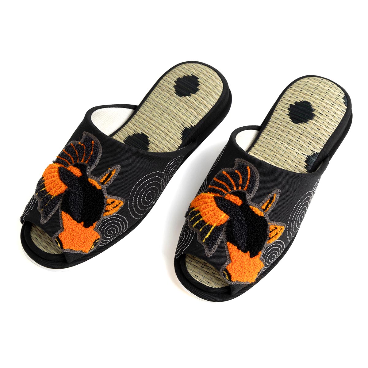 KY98-614A／スリッパ／蝶尾(黒)