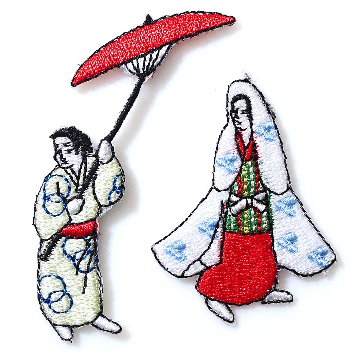 KYWS-024／ワッペン／お嬢と傘持／【ゆうパケット可】