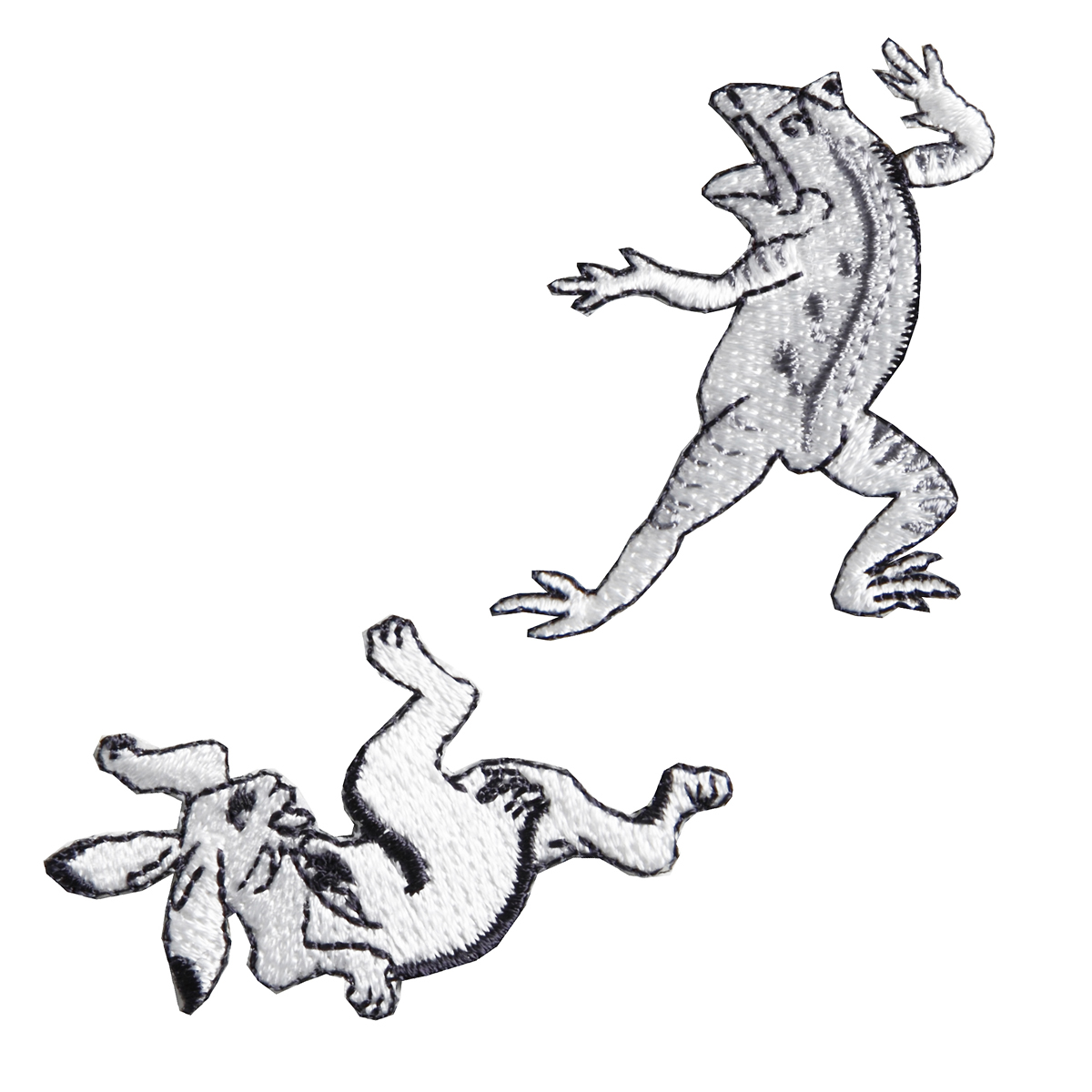 KYWS-680A／ワッペン／蛙と兎の相撲／かえるとうさぎのすもう／【ゆうパケット可】