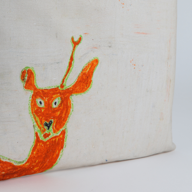 KRM01-03／トートバッグ／「鹿一本角」小笹逸男