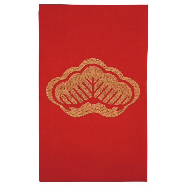 KY01-13R／手ぬぐい／松竹梅〈赤〉／【5枚までゆうパケット可】