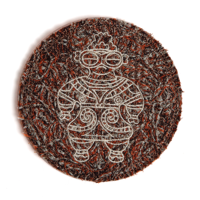 KY09-497W／コースター／遮光器土偶（ベージュ）／【10枚までゆうパケット可】