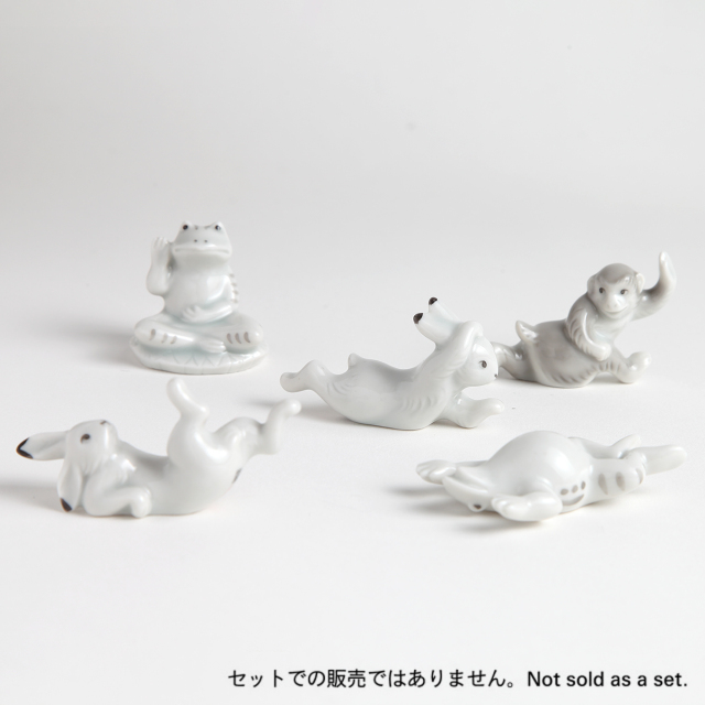 値下げ！茶道具　茶箱一式　兎、カエル、猿、キツネ図　茶箱 数量限定】フェルト製ボックス[ワオキツネザル] - 雑貨