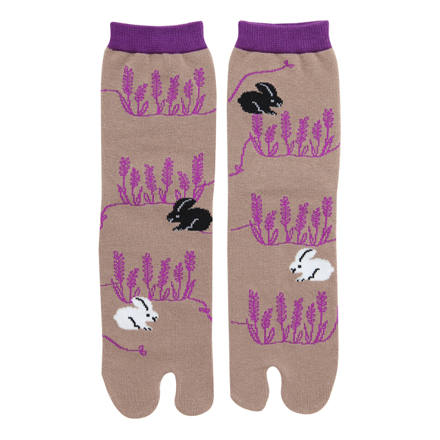 KY18-1066／足袋ソックス／ウサギの園／【4足までゆうパケット可】