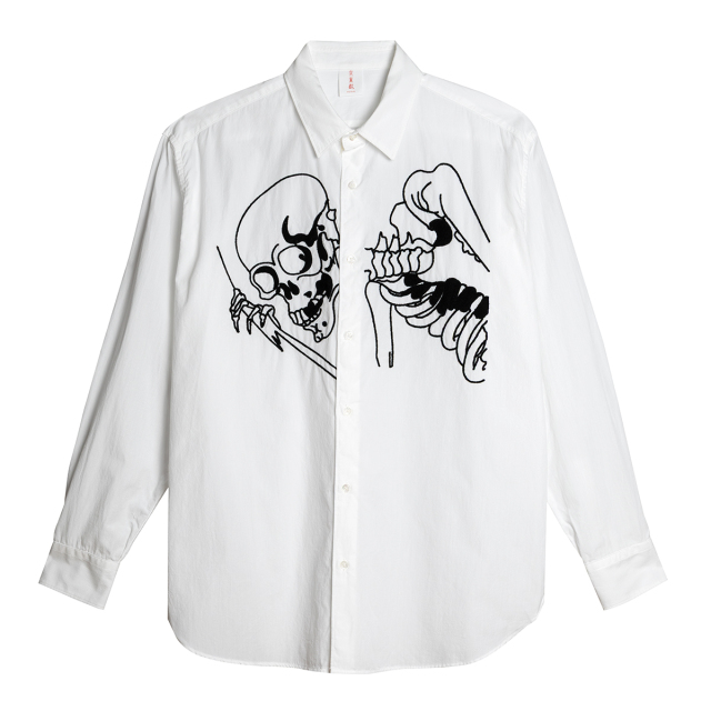 KY19-804AW／メンズシャツ[オーガニックコットン]／相馬の古内裏(白)