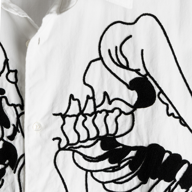 KY19-804AW／メンズシャツ[オーガニックコットン]／相馬の古内裏(白)