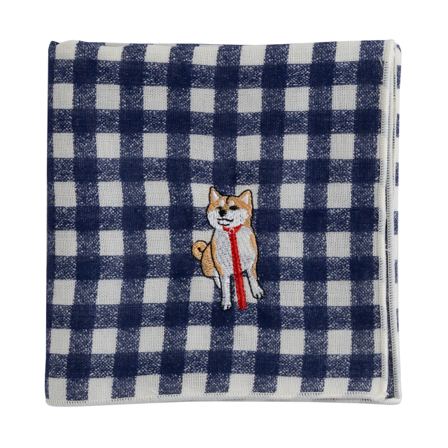 KY28-1160／ガーゼハンカチ／拒否柴／【6枚までゆうパケット可】