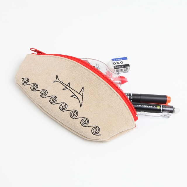 中国毛筆　専用ケース付き Amazon.co.jp: ペンケース 鯨 クジラ 宇宙飛行士 月 レザー 三角