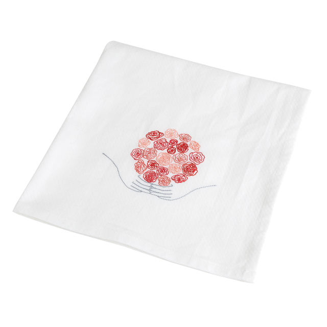 KY59-1099／ティータオル／ブーケ薔薇／【2枚までゆうパケット可】
