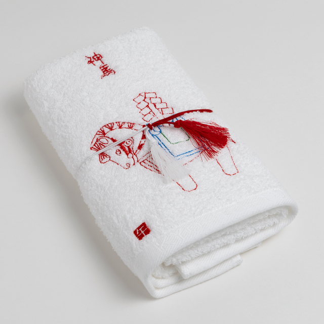 KY72-1217／フェイスタオル／神馬（白）