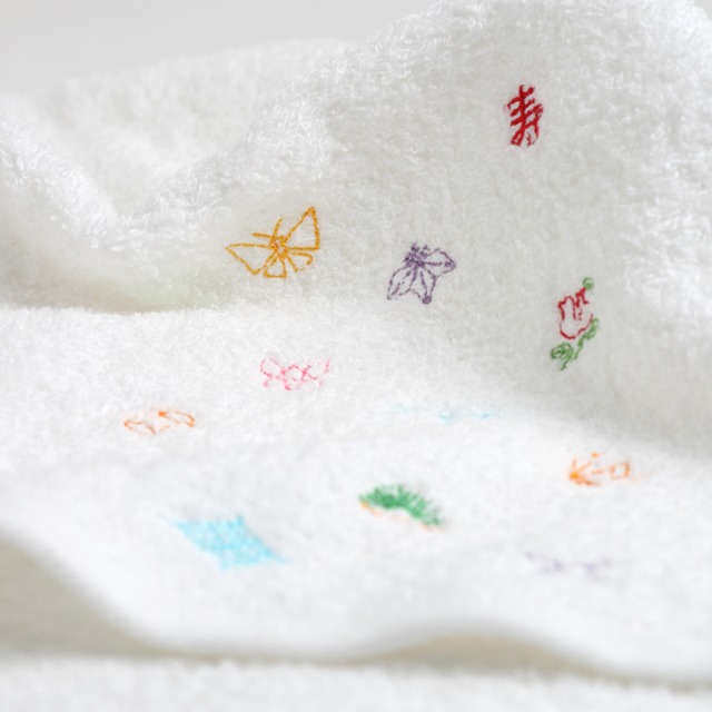 KY72-859／フェイスタオル／背守り〈白〉