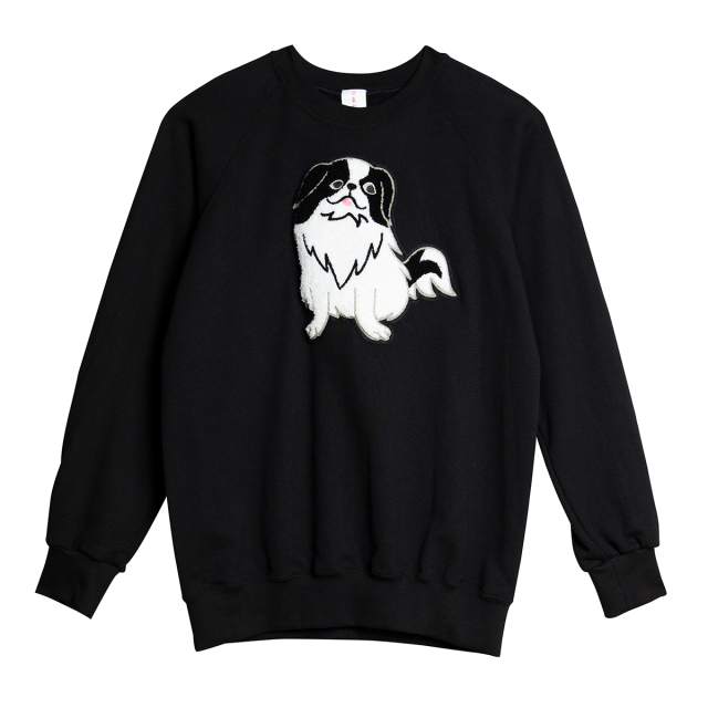 KY87-1163／トレーナー／狆（ちん）(黒)