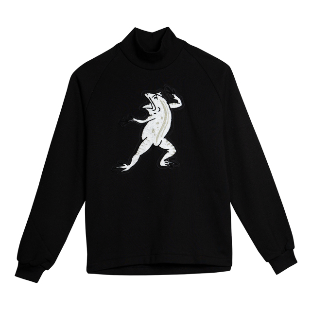 KY87-680K／ハイネックトレーナー／蛙(黒)