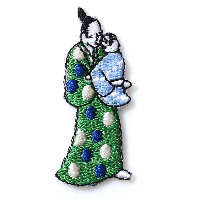 KYW-026／ワッペン／子守り女2／【ゆうパケット可】