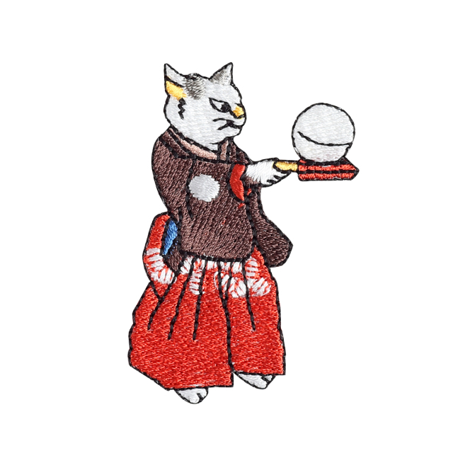 KYWS-1118／ワッペン／流行猫　扇子留め