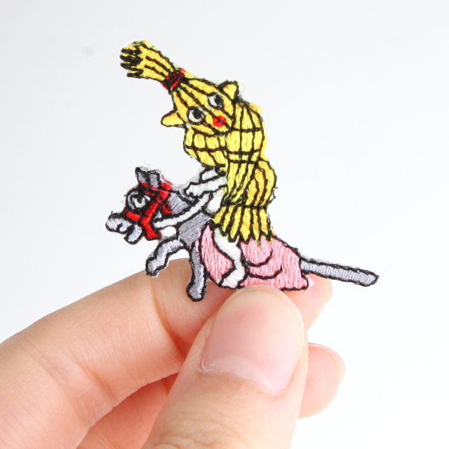 KYWS-144／ワッペン／藁と杖／わらとつえ／【ゆうパケット可】