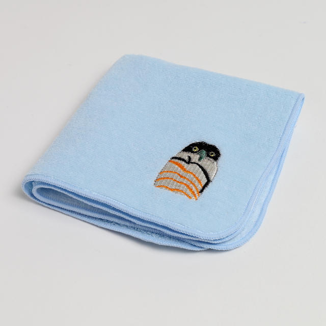 MZ68-011／タオルハンカチ／「鳥」2小笹逸男／【6枚までゆうパケット可】