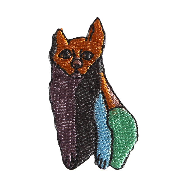 MZW-001／ワッペンはがき／「ねこ」岡本 由加