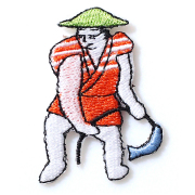 KYW-051／ワッペン／魚捕り５／【ゆうパケット可】