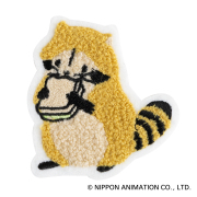 KYWS-1196／サガラワッペン／サンドウィッチを食べるラスカル／【ゆうパケット可】