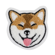 KYWS-1215／サガラワッペン／笑う柴犬／【ゆうパケット可】