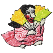 KYWS-129／ワッペン／檜扇／ひおうぎ／【ゆうパケット可】