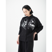 KY17-804CB／ワイドシャツ[オーガニックコットン]／相馬の古内裏(黒)