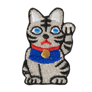 KYWS-162S／ワッペン／招き猫(銀)