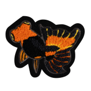 KYWS-614S／サガラワッペン／蝶尾(黒)