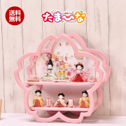 令和4年新作 雛人形 ひな人形 木目込人形「たまひな」5人飾り 桜型 コンパクト 間口45cm 雛人形 コンパクト ひな人形  雛祭り ひな祭り 初節句 桃の節句