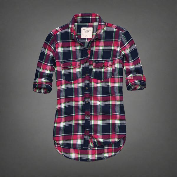 アバクロレディース新作ネルシャツ