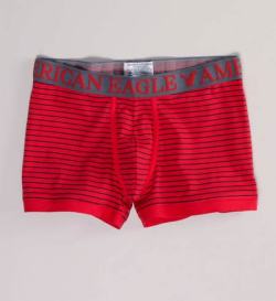 アメリカンイーグル/American Eagle/メンズ/ボクサーパンツ：AE Striped Low Rise Trunk - Red Tent