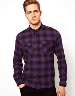 エイソス/ASOS：チェック柄シャツ