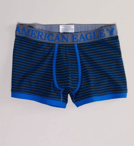 アメリカンイーグル/American Eagle/メンズ/ボクサーパンツ：AE Striped Low Rise Trunk - Grecian Blue