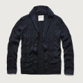 アバクロ Abercrombie＆Fitch アバクロンビー＆フィッチ カーディガン：Cable Knit Shawl Cardigan - Navy