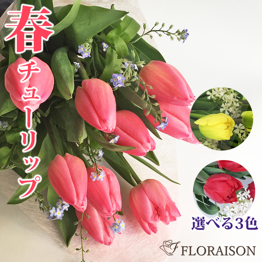 【送料無料】【春限定】チューリップの花束