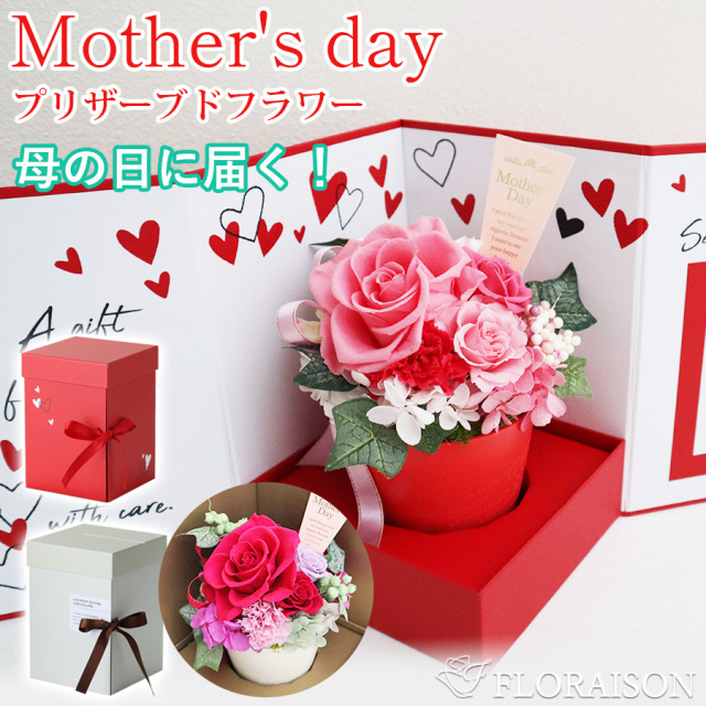 【送料無料】【枯れない花】母の日 プリザーブドフラワー メルシー・ベルシック