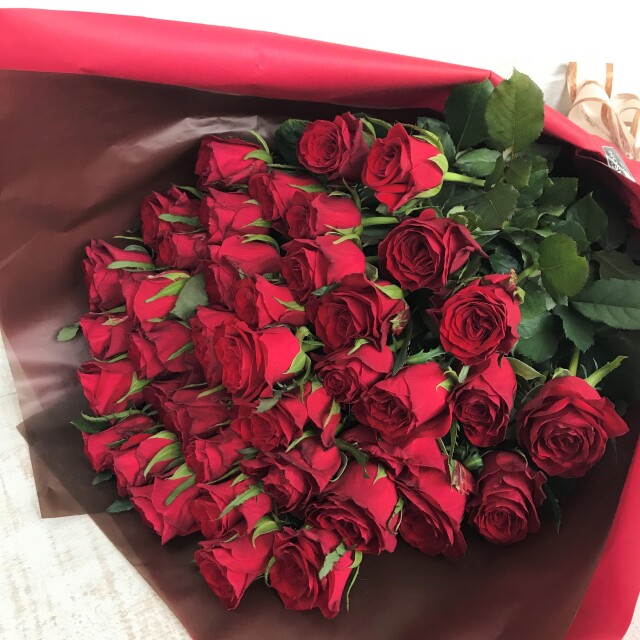 赤バラの花束40本　イメージ１