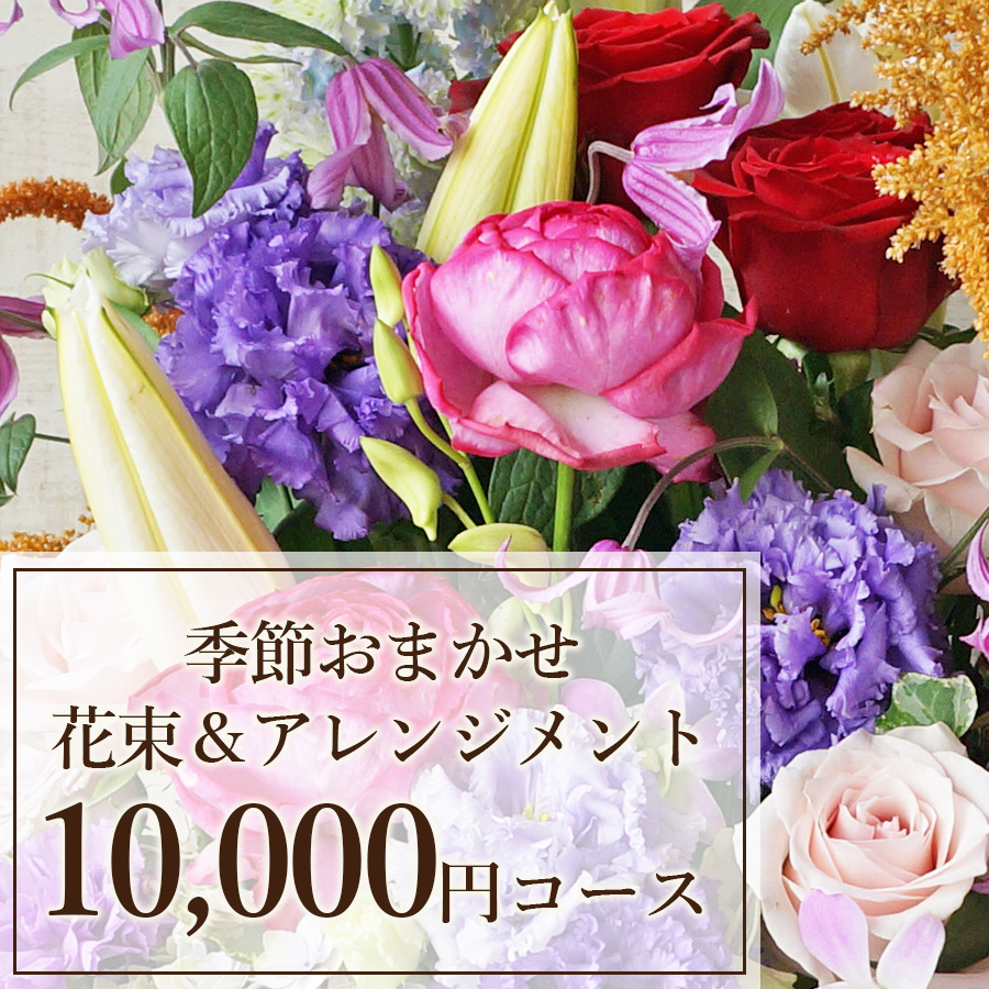 【送料無料・即日発送】店長おまかせ 季節のアレジメント/花束 選べるデザイン 11,000円