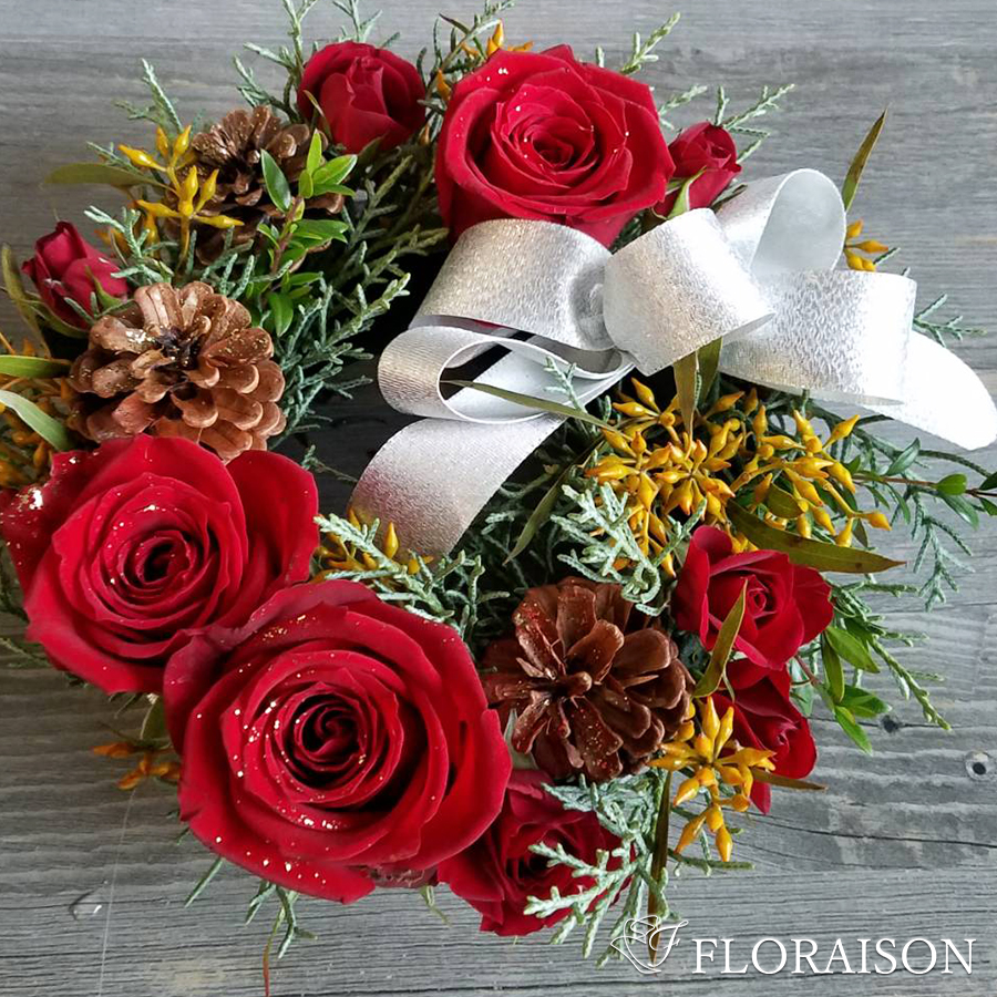 【送料無料】【冬限定】クリスマスリースアレンジメント