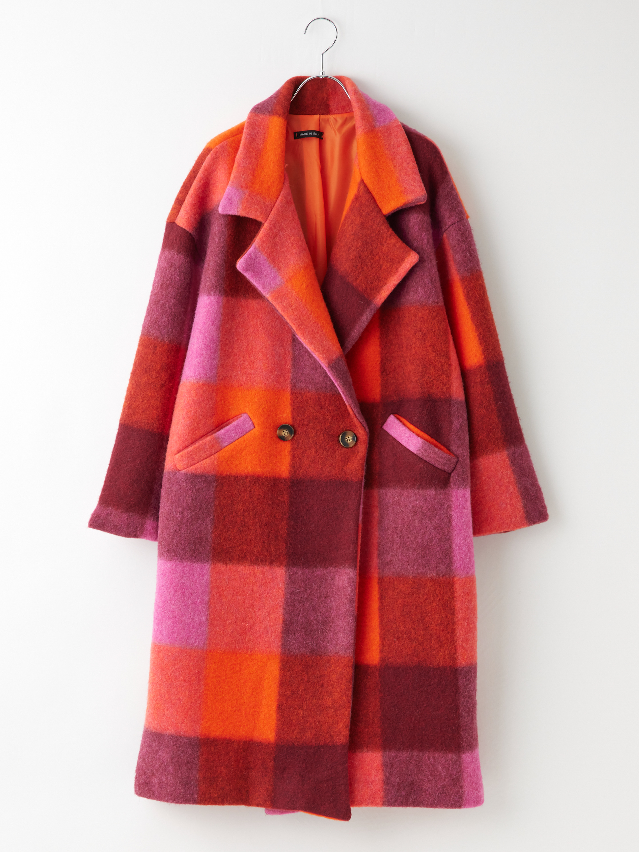 カラフルチェックチェスターコート la primavera online store