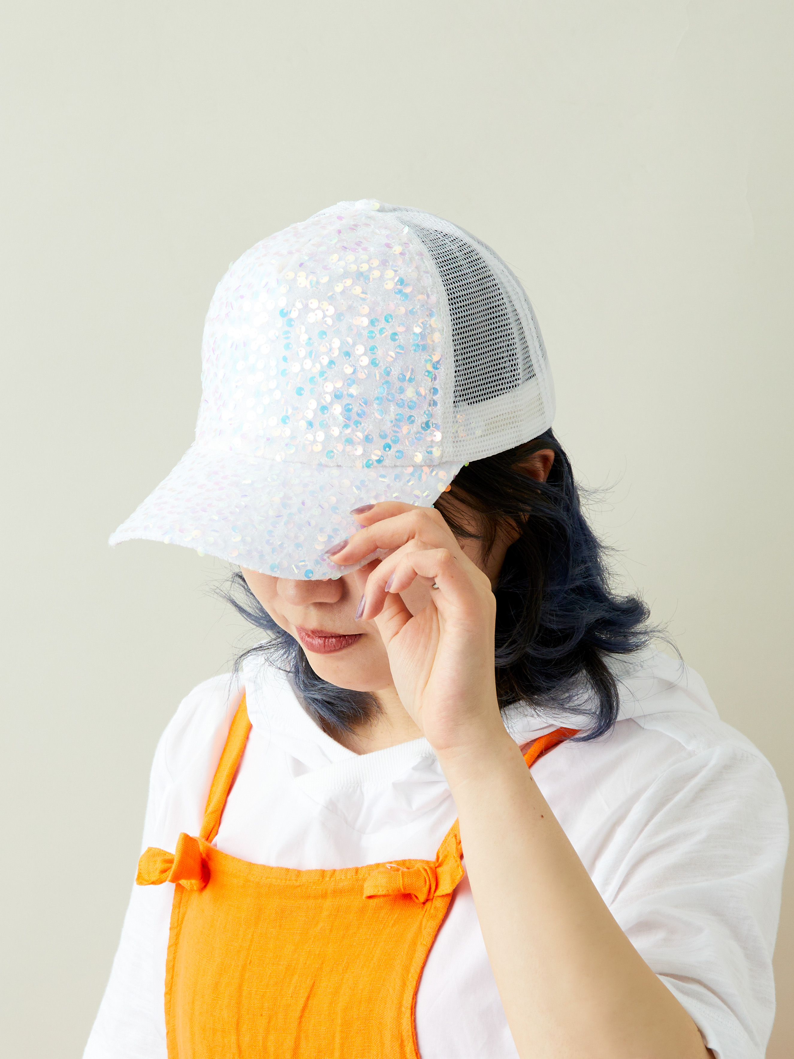 スパンコール付きメッシュキャップ la primavera online store