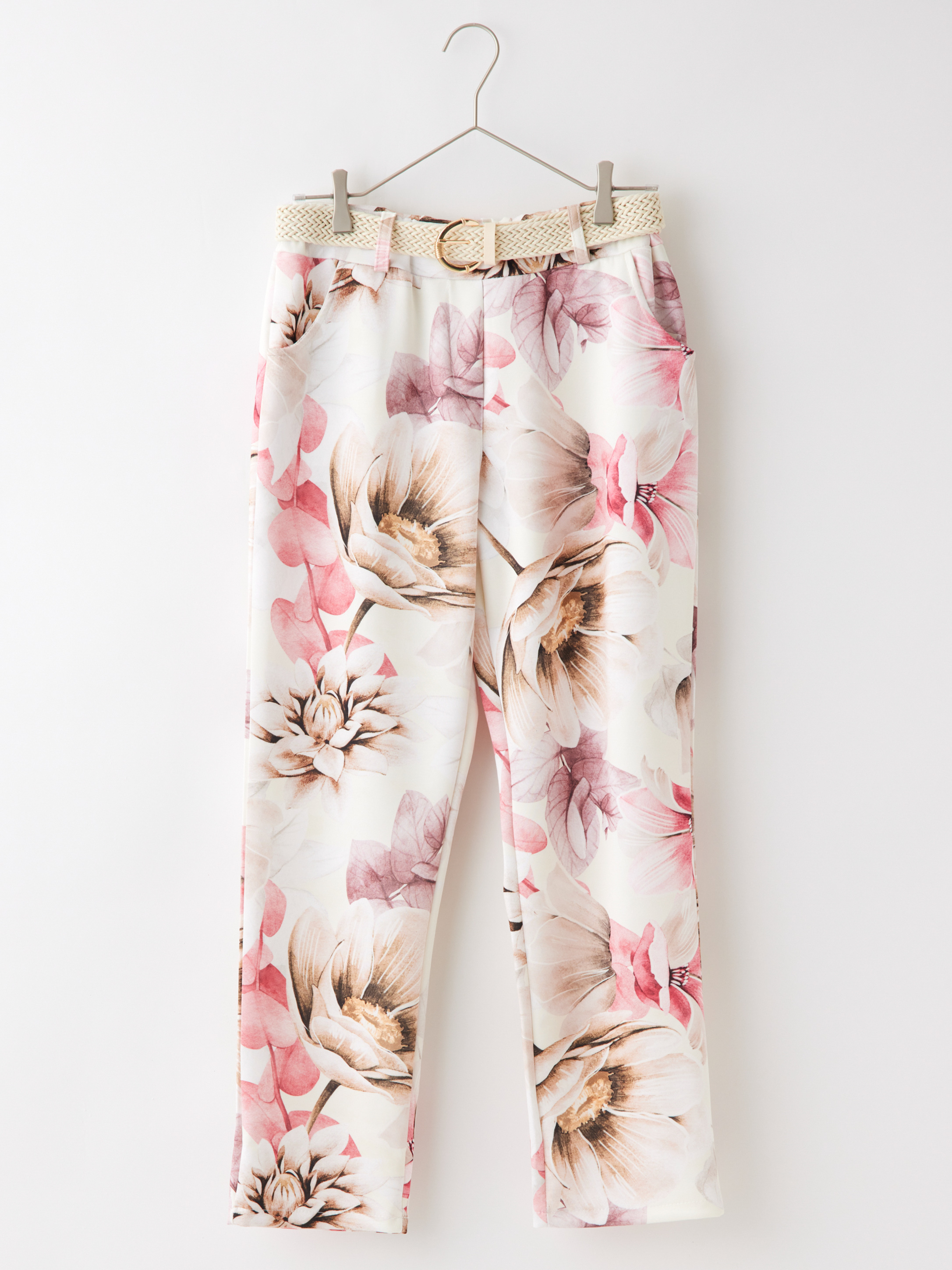未使用級✨️ アメリ ヴィンテージ フラワープリント ベロアパンツ 春夏 Sサイズ Ameri（アメリ）の「FLOWER PRINT VELOUR PANTS（その他パンツ）」 - WEAR