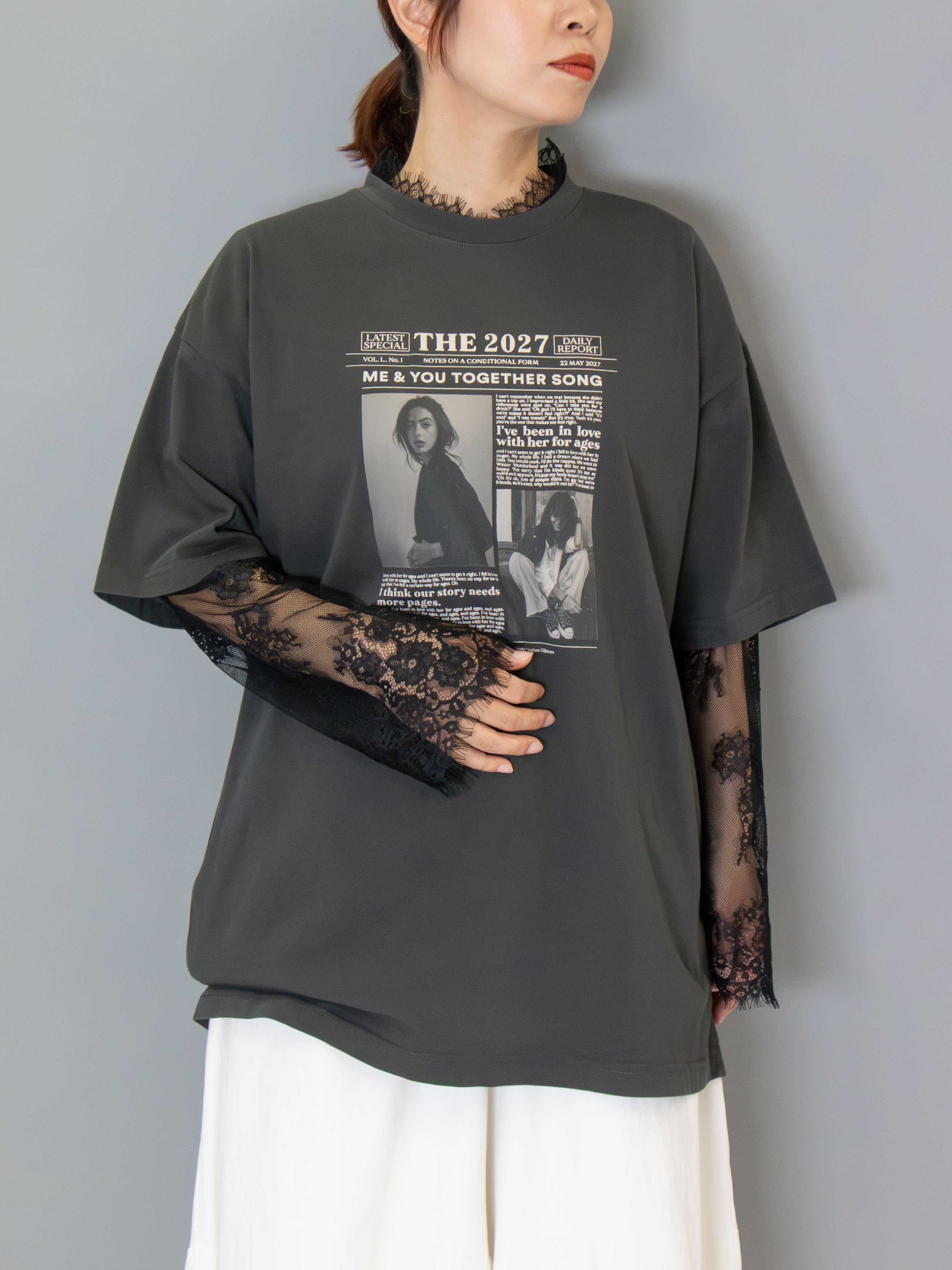 レディフォトコラージュビッグTシャツ