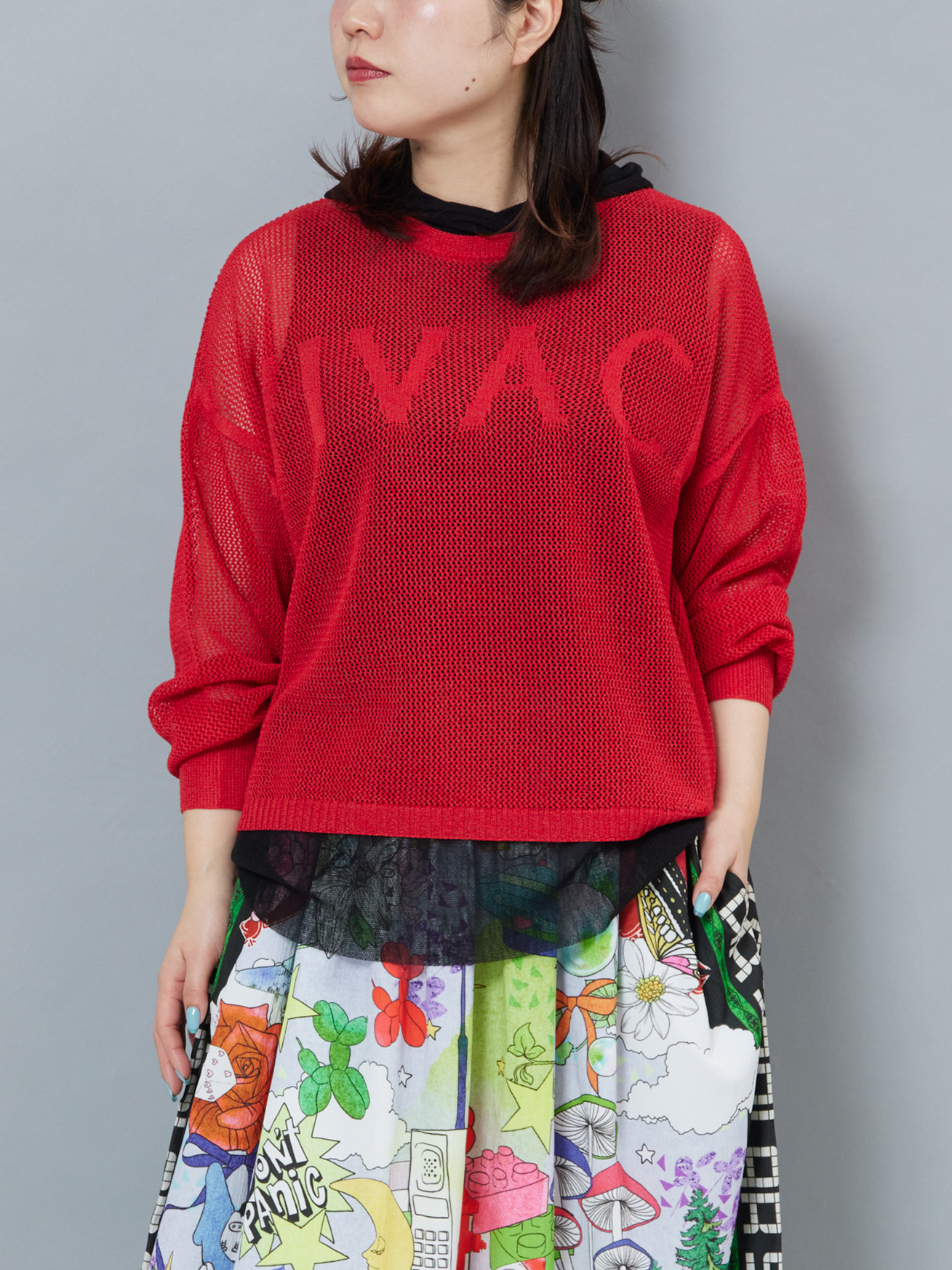 【3/15LIVE】ロゴ入りメッシュニット